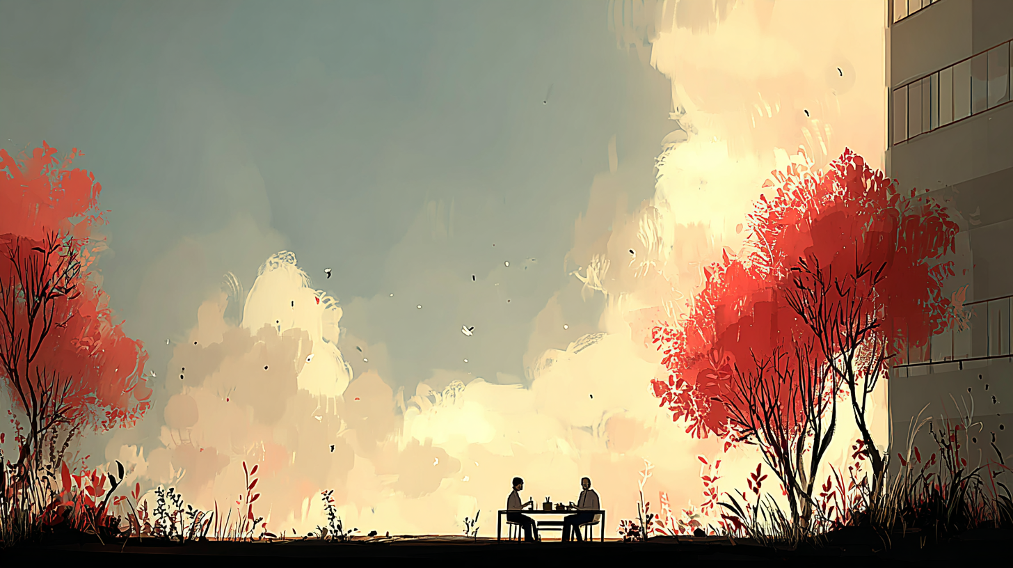 outside